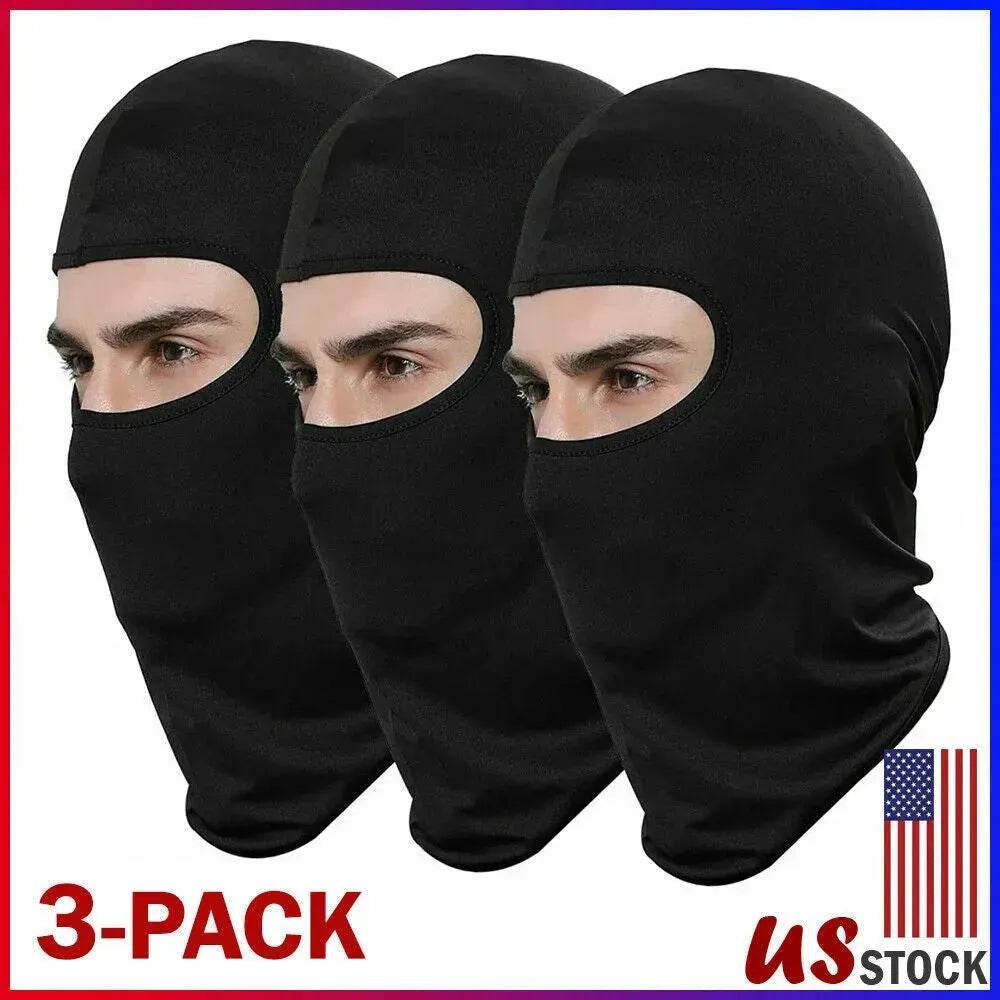 3 Pack Tactical Balaclava Thin Full Face Mask Lightweight Motorcycle Warmer Ski - www.Shopthatapp.com