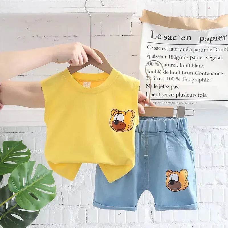 Children's Clothing Boys Vest Suit Summer Casual Two piece for boys - www.Shopthatapp.com