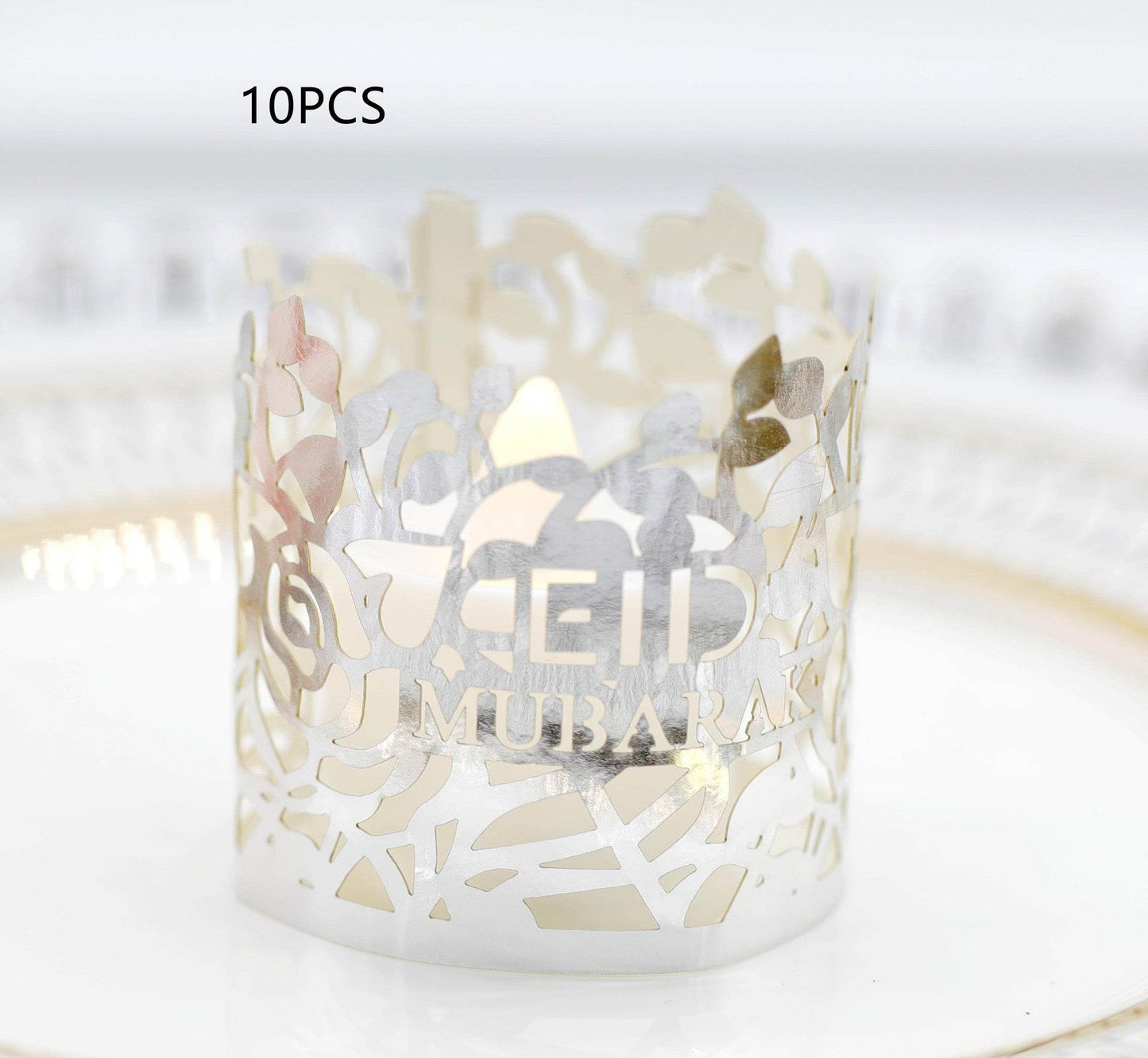 MOQ200 Ramadan Electronic Candle Lampshade Laser Cutout - www.Shopthatapp.com