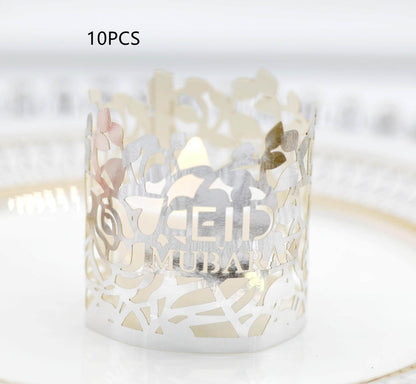 MOQ200 Ramadan Electronic Candle Lampshade Laser Cutout - www.Shopthatapp.com
