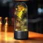 Creative 2 In 1 Rose Flowers LED Light And Bluetooth-compatible Speaker Valentine's Day Gift Rose Luminous Night Light Ornament In Glass Cover - www.Shopthatapp.com