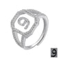 Fashion Micro Inlaid Zircon Arab Letters Ring for women