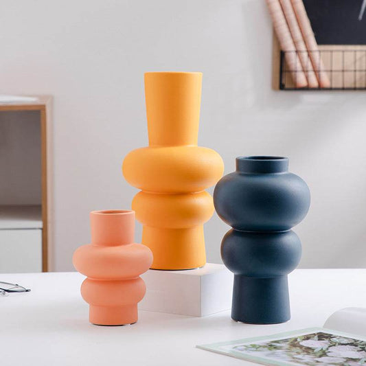 Ceramic Vase Flower Nordic Minimalist Living Room Decoration - www.Shopthatapp.com