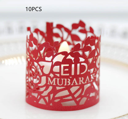 MOQ200 Ramadan Electronic Candle Lampshade Laser Cutout - www.Shopthatapp.com