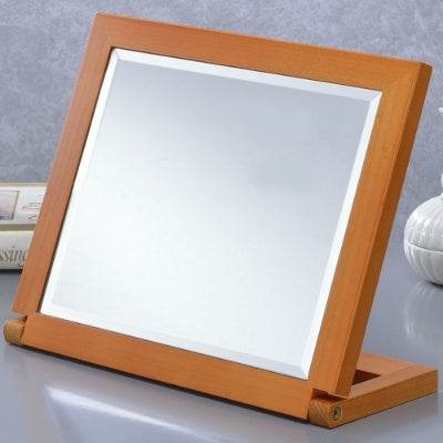 8 Tall Polyresin Adjustable Make-Up Mirror, Walnut Finish - www.Shopthatapp.com