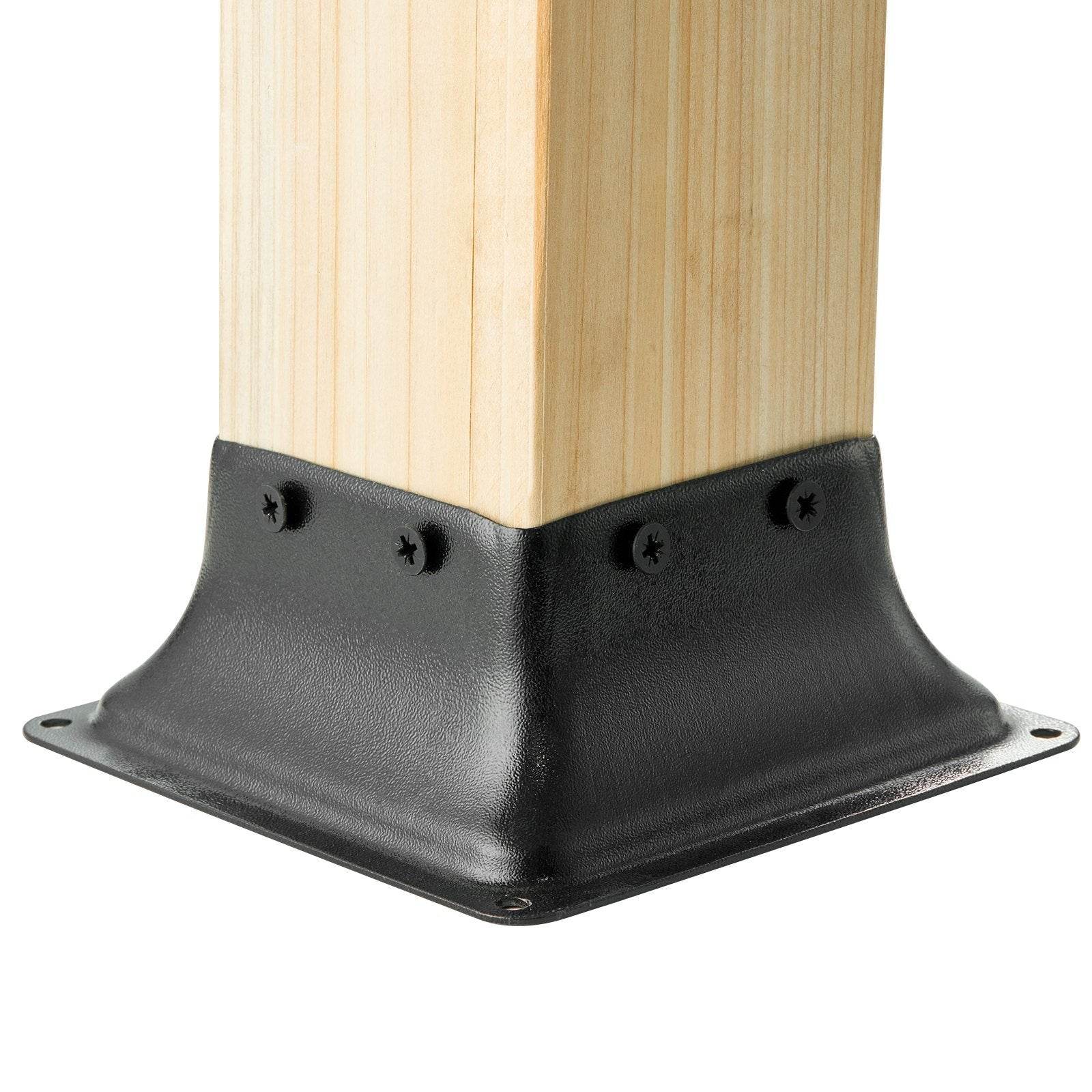 4x4 Post Base 20Pcs, Internal 3.6x3.6 Heavy Duty Powder-Coated Steel Post Bracket Fit For Standard Wood Post Anchor, Decking Post Base For Deck Porch Handrail Railing Support - www.Shopthatapp.com #