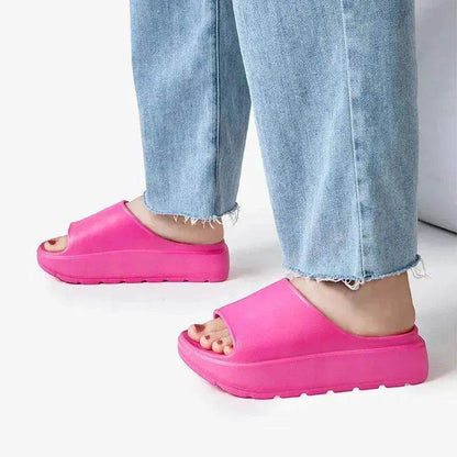 5.5cm Fish Mouth Shoes Floor Bathroom Home Slippers Outdoor Thick Soled Beach Slippers For Women - www.Shopthatapp.com