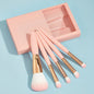5 PCs Makeup Brushes With Mirror Travel Set - www.Shopthatapp.com