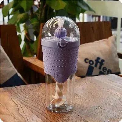 500ML Kids Plastic Water bottles Protein Shaker Blender Bottles with straw BPA Free Portable Sport My Water bottles - www.Shopthatapp.com