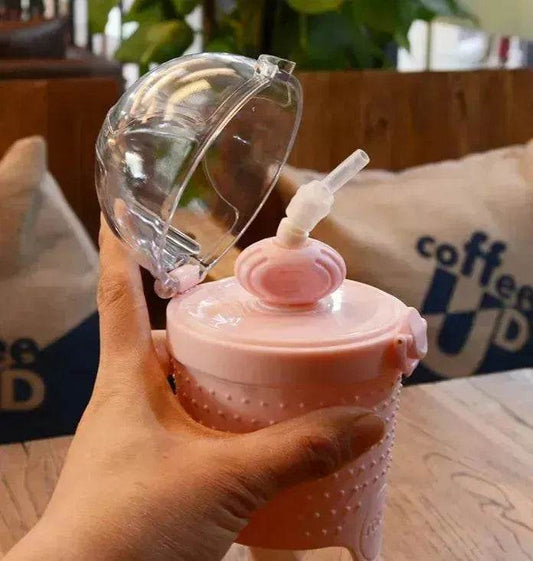 500ML Kids Plastic Water bottles Protein Shaker Blender Bottles with straw BPA Free Portable Sport My Water bottles - www.Shopthatapp.com