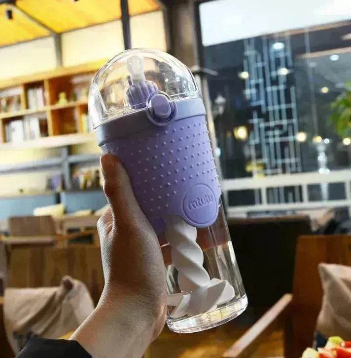 500ML Kids Plastic Water bottles Protein Shaker Blender Bottles with straw BPA Free Portable Sport My Water bottles - www.Shopthatapp.com