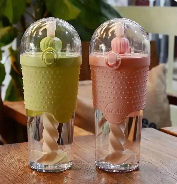 500ML Kids Plastic Water bottles Protein Shaker Blender Bottles with straw BPA Free Portable Sport My Water bottles - www.Shopthatapp.com