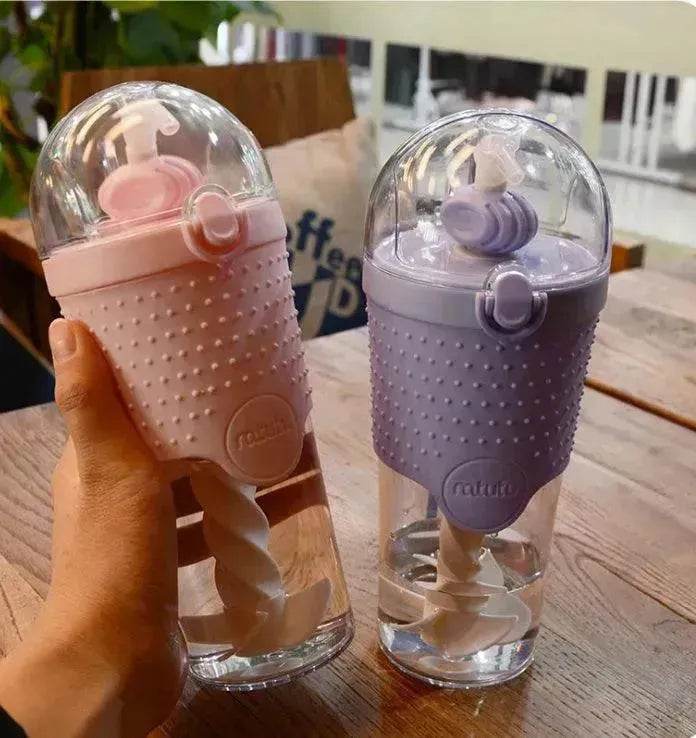 500ML Kids Plastic Water bottles Protein Shaker Blender Bottles with straw BPA Free Portable Sport My Water bottles - www.Shopthatapp.com