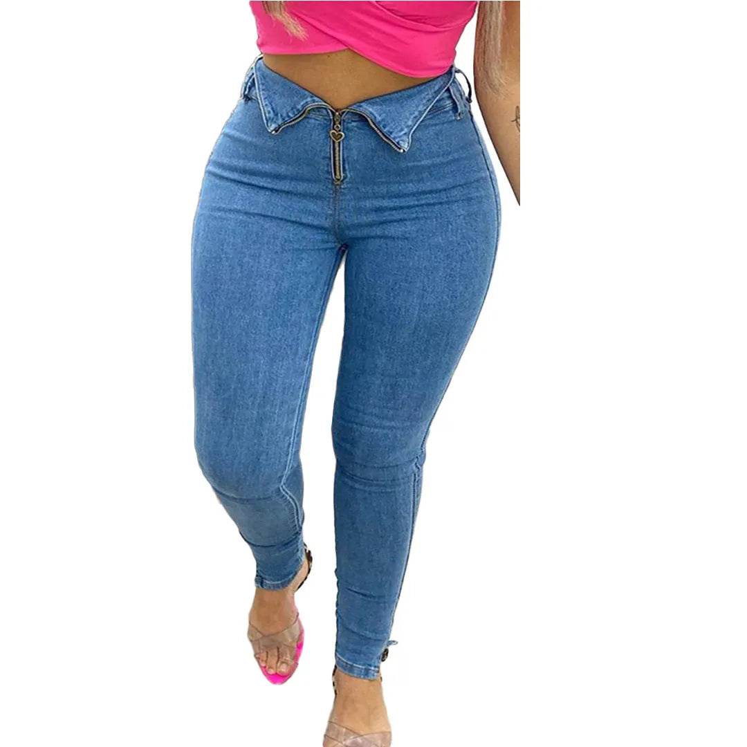 Fashion casual jeans with jeans - www.Shopthatapp.com