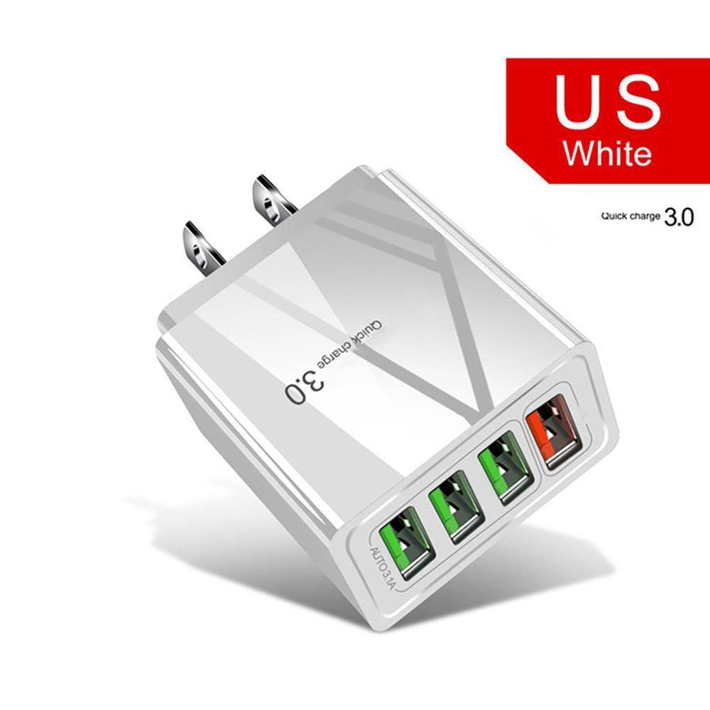 Illuminated 4 port USB Mobile Phone Charger 3A Charging Head - www.Shopthatapp.com