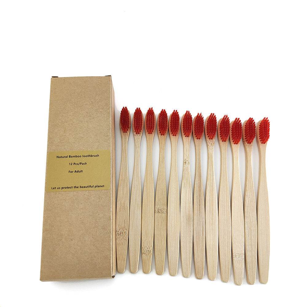 Eco friendly 12 Bamboo toothbrushes - www.Shopthatapp.com