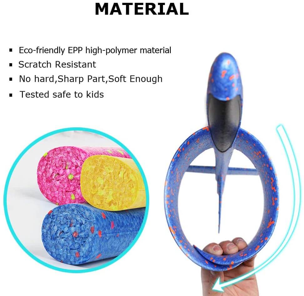 50CM Foam Glider Airplane Toy with LED Lights - Hand Throw Outdoor Fun for Kids - www.Shopthatapp.com #