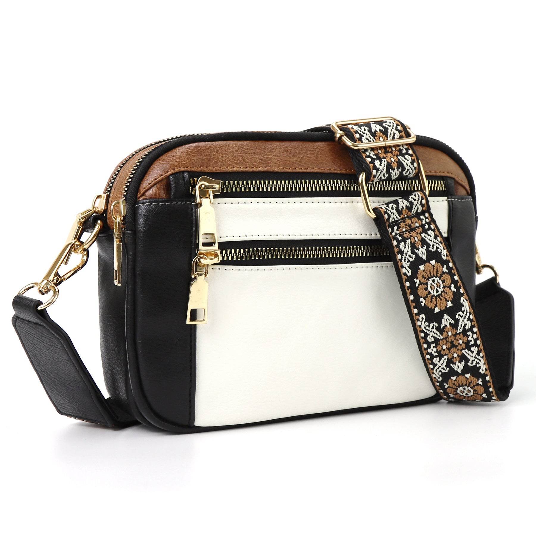 Daily Matching PU Leather Business Commute Zipper Crossbody Bags for women - www.Shopthatapp.com