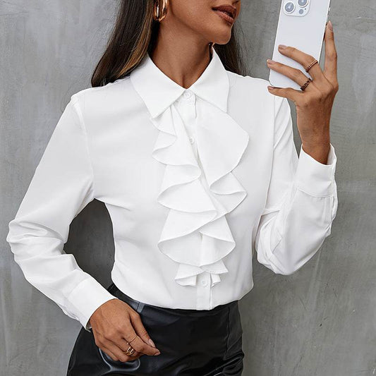 New Long Sleeve Business Work Office  Chiffon Blouse Shirt Women - www.Shopthatapp.com