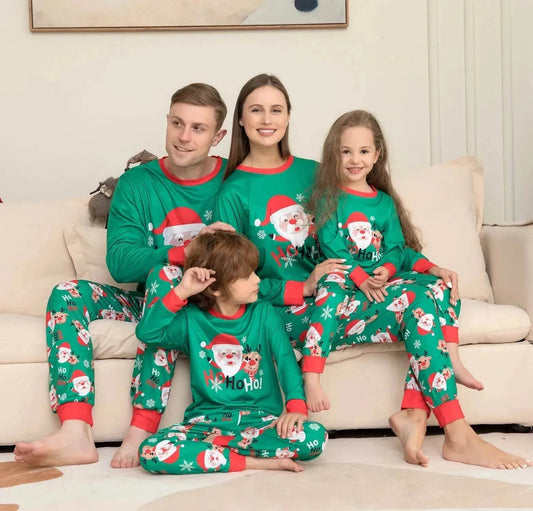 Christmas Pajamas For Family Matching Family Christmas PJs Sets Santa Claus Printed Top Sleepwear - www.Shopthatapp.com