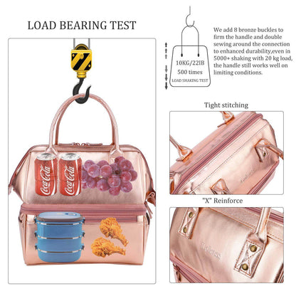 Women Fashion Commute Crossbody Nylon Waterproof Work Lunch Bag - www.Shopthatapp.com