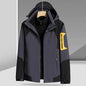 Three-in-one Removable Liner With Velvet Thickening Windproof Waterproof Jacket - www.Shopthatapp.com