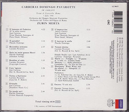 Carreras Domingo Pavarotti / In Concert MEHTA - CD (Used) - www.Shopthatapp.com