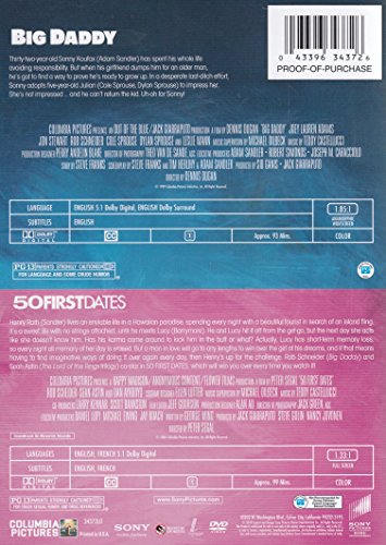 Adam Sandler's Big Daddy & 50 First Dates His vs Hers Double Feature DVD