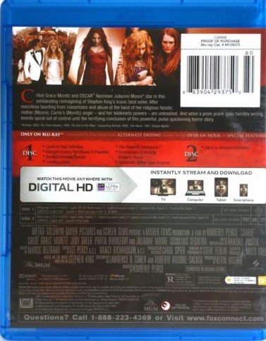 Carrie (Blu-ray/DVD, 2014, 2-Disc Set, Includes Digital Copy UltraViolet) - www.Shopthatapp.com