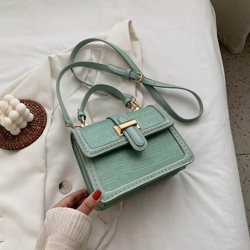 Women Fashion Rivet Leather crossbody Bag for Women Flap Handbag - www.Shopthatapp.com
