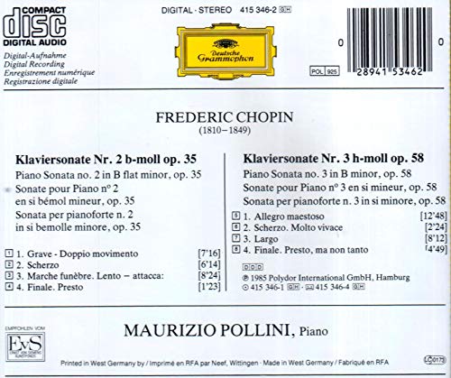 Chopin & Pollini / Klaviersonaten = Piano Sonatas = Sonates Pour Piano Nos. 2 & 3 - CD (Used) - www.Shopthatapp.com