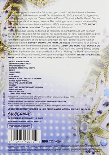 Britney Spears / Live From The MGM Grand in Las Vegas - DVD (Used) - www.Shopthatapp.com