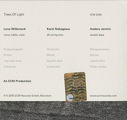 Anders Jormin, Lea Willemark, Karin Nakagawa / Trees of Light - CD (Used)