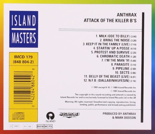 Anthrax / Attack of the Killer B's - CD (Used)