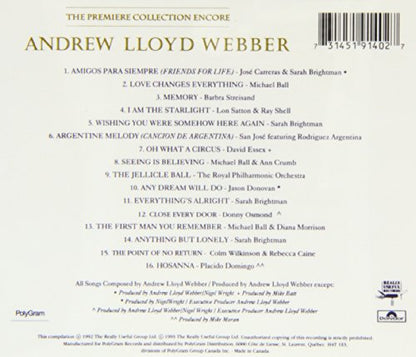 Andrew Lloyd Webber / Premiere Collection Encore - CD (Used)