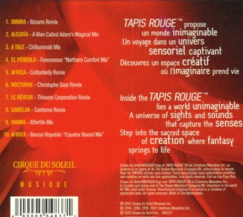 Cirque Du Soleil / Tapis Rouge: Solarium - CD (Used)
