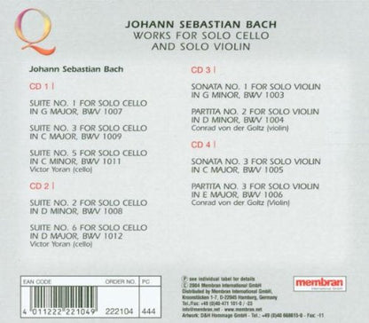 Bach J.S: Suites for Cello Solo Nos. 1 - 3, 5 & 6, Sonatas for Violin Solo Nos. - www.Shopthatapp.com