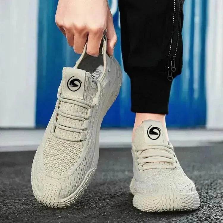 Breathable Flying Mesh Sports Shoes Casual Lightweight Lace-up Sneakers For Men - www.Shopthatapp.com