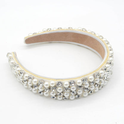 Elegant Baroque Rhinestone Pearl Headband - www.Shopthatapp.com