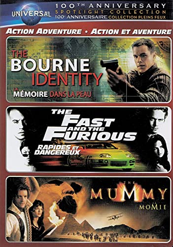 Action Adventure Spotlight Collection (The Bourne Identity / The Fast and the Furious / The Mummy) (Universal's 100th Anniversary Edition) - DVD (Used)