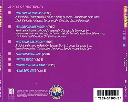 BALLROOM, The Wonder Years - 25 Hits of Yesterday, Volume 1