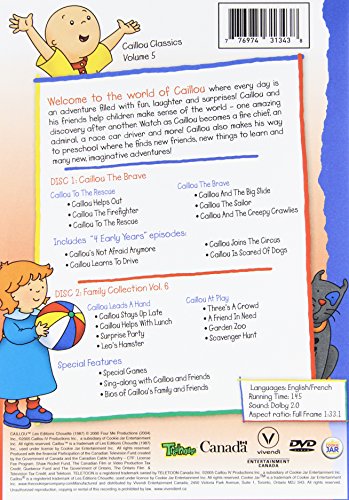 Caillou - 2Pack W/Lunchbag (Bilingual) - www.Shopthatapp.com