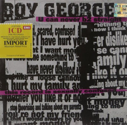 Boy George / U Can Never B 2 Straight - CD (Used) - www.Shopthatapp.com