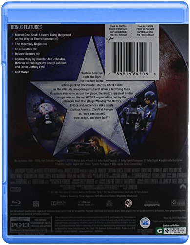 Captain America: The First Avenger [Blu-ray] (Bilingual) - www.Shopthatapp.com