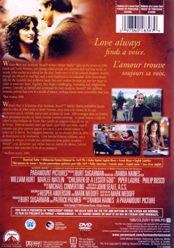 Children of a Lesser God (Widescreen) (Bilingual) [Import] - www.Shopthatapp.com