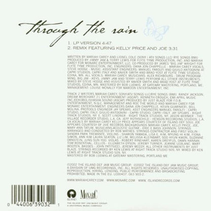 CAREY;MARIAH - THROUGH THE RAIN - www.Shopthatapp.com