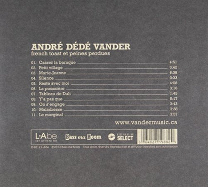 André Dédé Vander / French toast et peines perdues - CD (Used) - www.Shopthatapp.com
