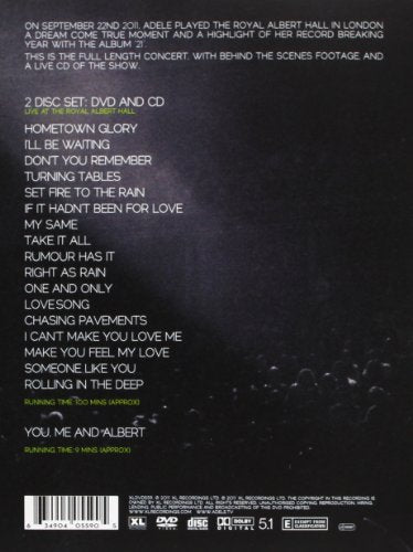 Adele / Live At The Royal Albert Hall - DVD (Used) - www.Shopthatapp.com