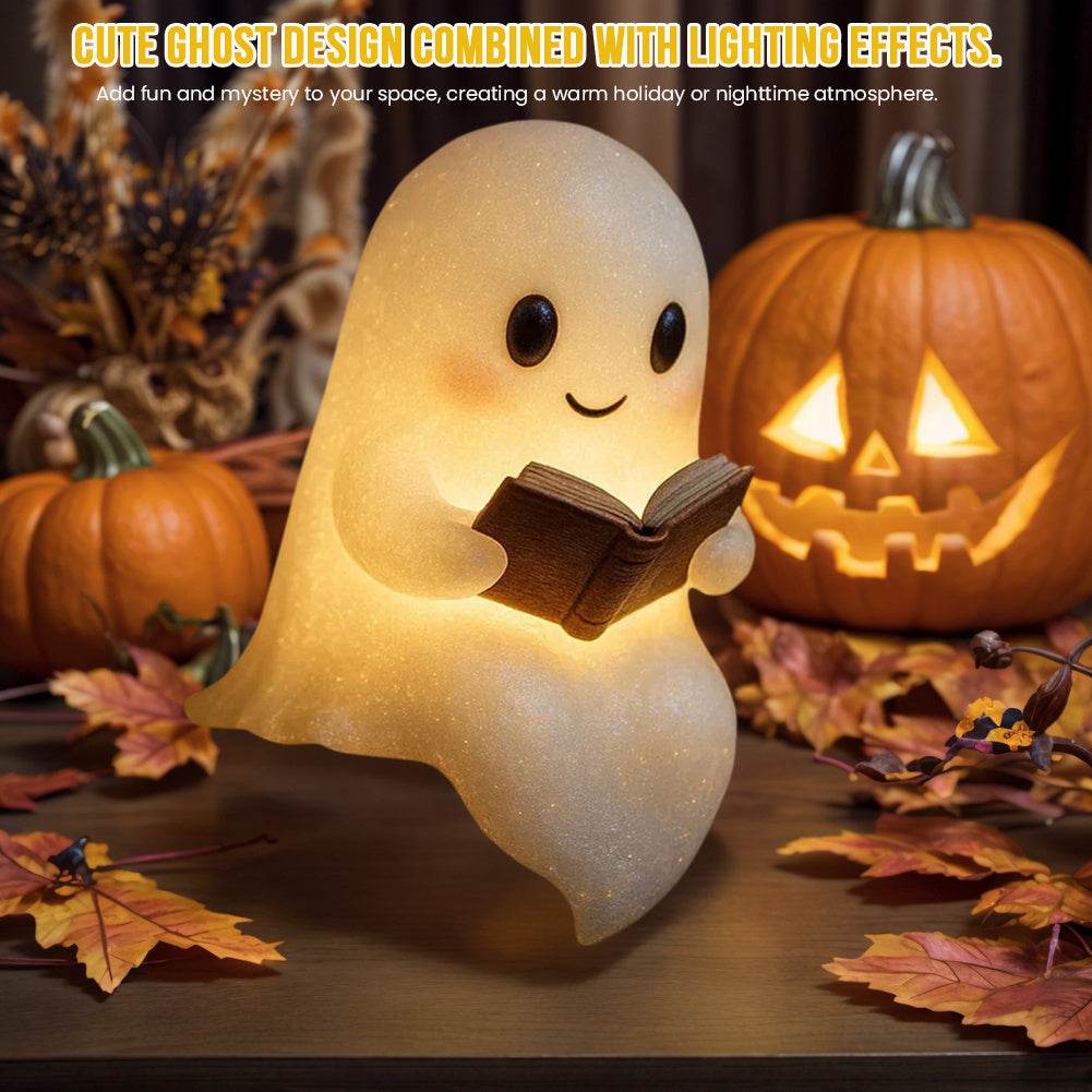 Cute LED Ghost Night Light Children's Nightlight Gift Bedside Sleep Lamp Halloween Decorations Lovely Ghost Lamp Warm Light - www.Shopthatapp.com