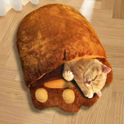 Winter Warm Thickened House Semi-closed Cat Nest - www.Shopthatapp.com